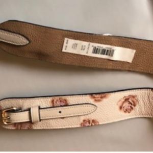 New Coach Adjustable cross body strap chalk/Pink floral